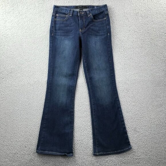 CALVIN KLEIN Womens Size 6 Dark Wash Flare Leg Mid Rise Jeans w/ 29" Inseam - Picture 1 of 16